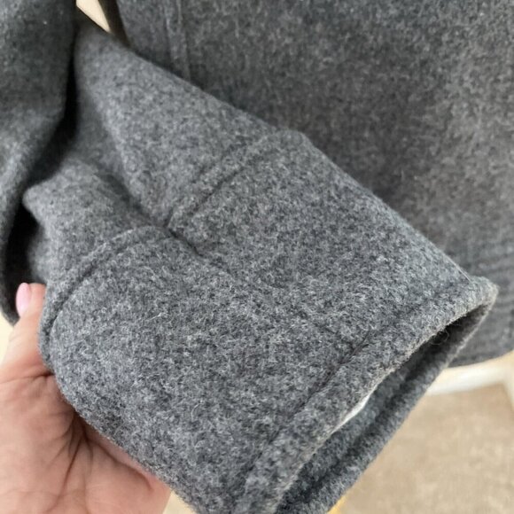 Mario Bellucci Banana Republic Moto Jacket Women's M Gray Zip Front Wool Blend - Picture 4 of 14